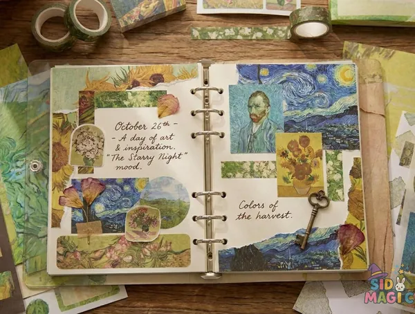 Van_Gogh_Scrapbooking_Supplies_Kit_With_Binder_Notebook