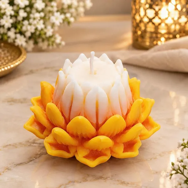 Wax_Festive_White_Yellow_Orange_Lotus_Scented_Candle_Set