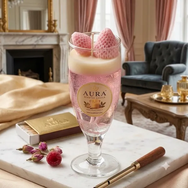 Glass_Festive_Layered_Pink_Cream_Berry_Scented_Candle_Set_Of_2
