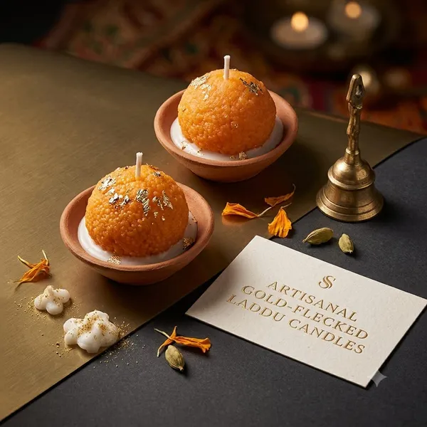 Wax_Festive_Gold-Flecked_Laddoo_Scented_Candle__Set_Of_4