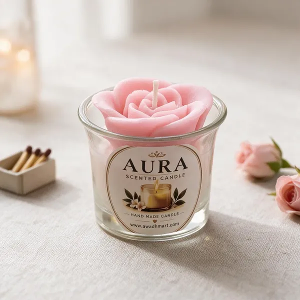 Glass_Festive_Rose_Shaped_Pink_Scented_Candle_Set_Of_2