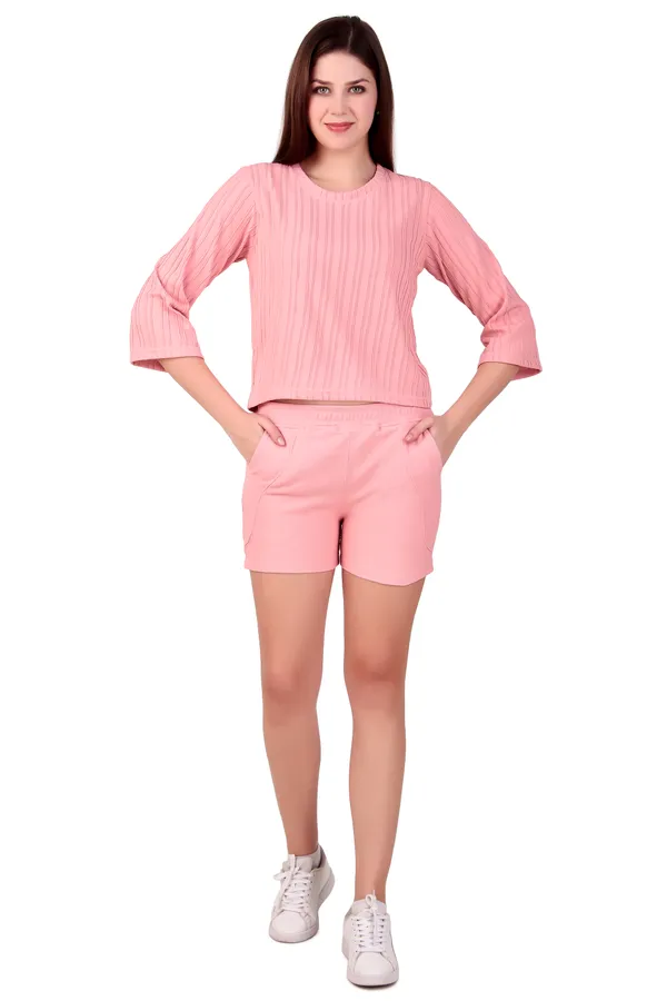 Pink_100%_Polyester_Top_Bottom_Set_For_Women