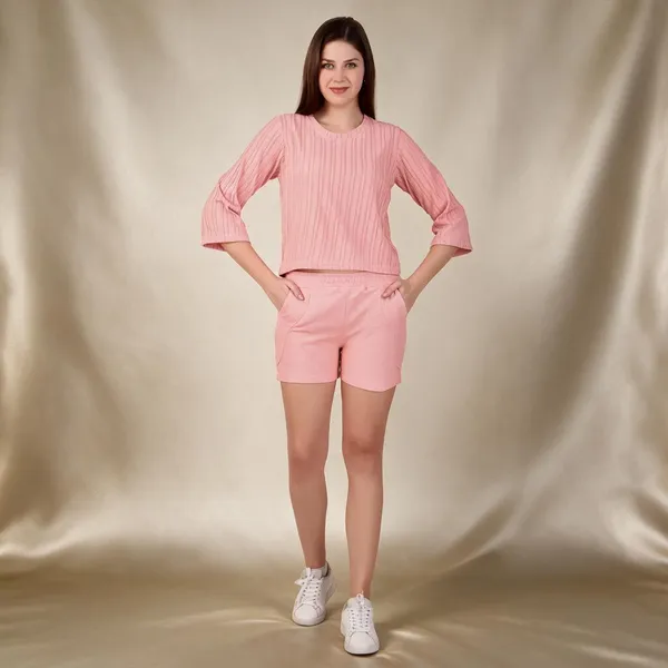 Pink_100%_Polyester_Top_Bottom_Set_For_Women