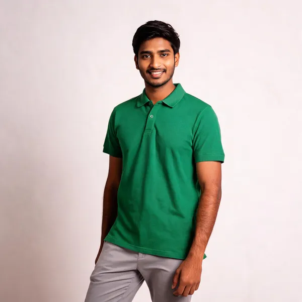 Green_Cotton-Polyester_Regular_Fit_Polo_T-Shirt_For_Men