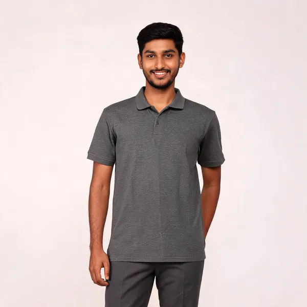 Dark_Grey_Cotton-Polyester_Regular_Fit_Polo_T-Shirt_For_Men