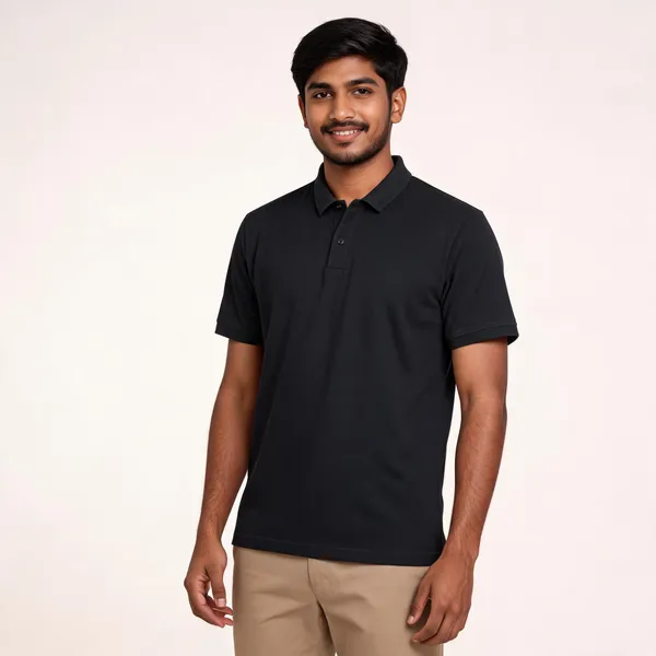 Black_Cotton-Polyester_Regular_Fit_Polo_T-Shirt_For_Men