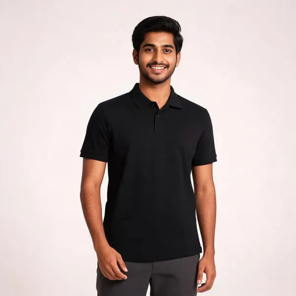 Black_Cotton-Polyester_Regular_Fit_Polo_T-Shirt_For_Men