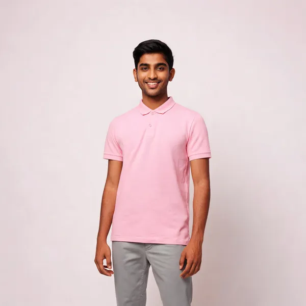 Pink_Cotton-Polyester_Regular_Fit_Polo_T-Shirt_For_Men