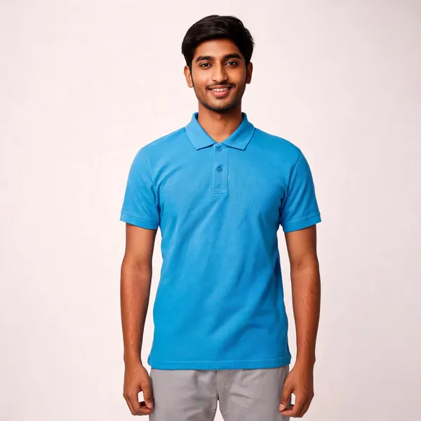 Sky_Blue_Cotton-Polyester_Regular_Fit_Polo_T-Shirt_For_Men