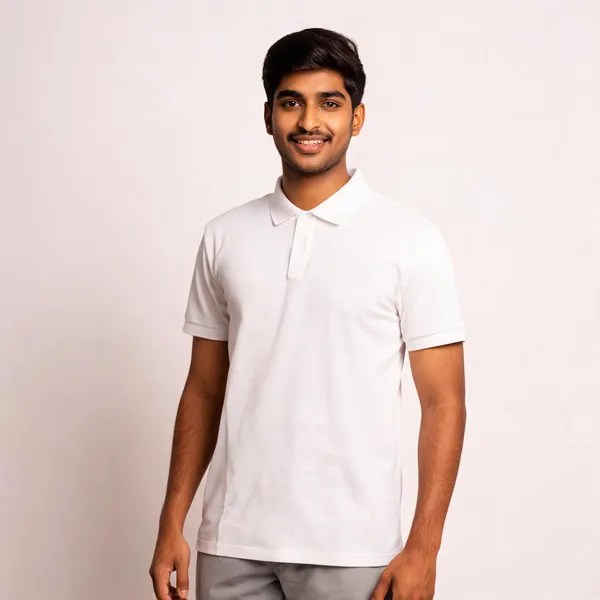 White_Polyester_Regular_Fit_Polo_T-Shirt_For_Men