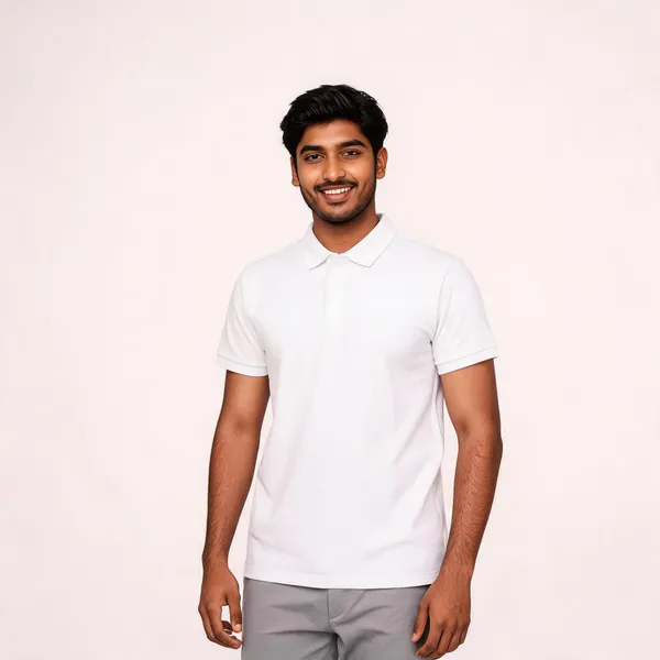 White_Polyester_Regular_Fit_Polo_T-Shirt_For_Men