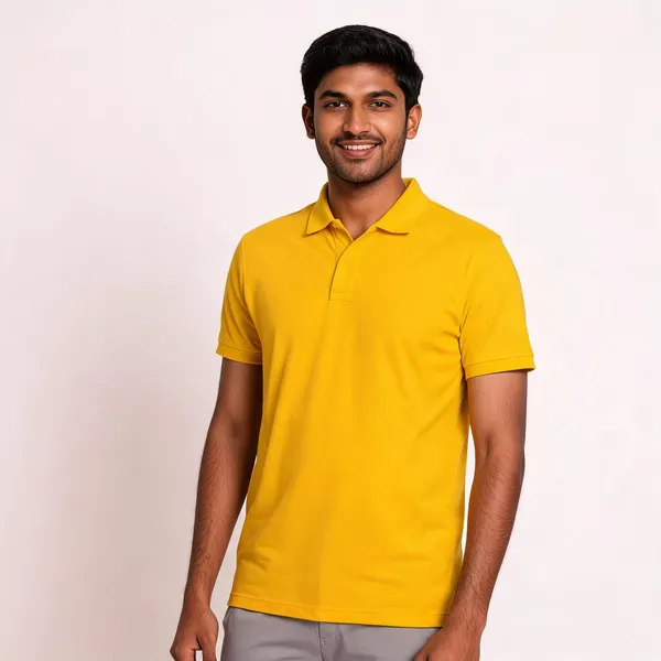 Yellow_Polyester_Regular_Fit_Polo_T-Shirt_For_Men