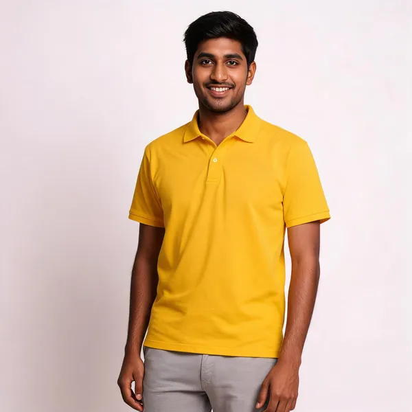 Yellow_Polyester_Regular_Fit_Polo_T-Shirt_For_Men