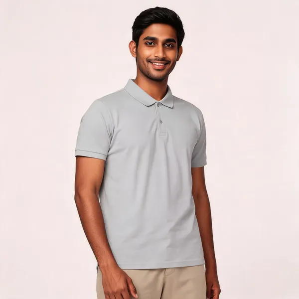 Grey_Polyester_Regular_Fit_Polo_T-Shirt_For_Men