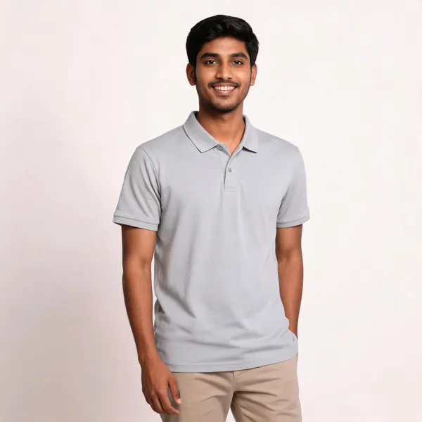 Grey_Polyester_Regular_Fit_Polo_T-Shirt_For_Men