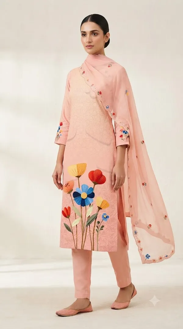 Peach_Lawn_Cotton_Unstitched_Kurta_Set_Material_For_Women