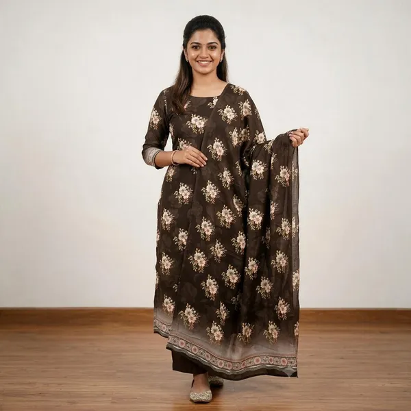 Brown_Crepe_Unstitched_Suit_Set_For_Women