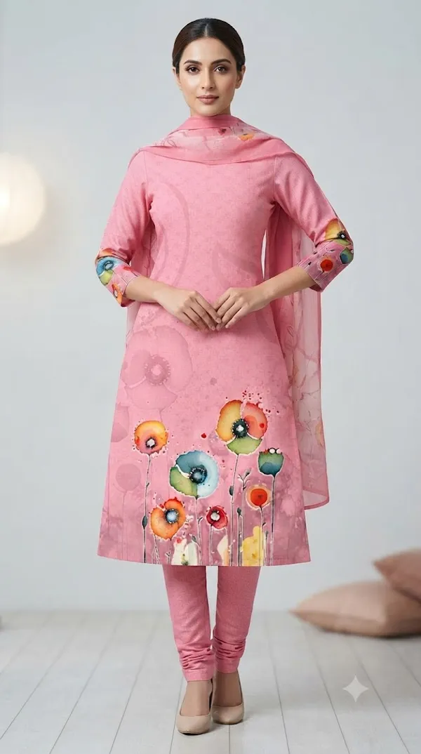 Pink_Lawn_Cotton_Unstitched_Kurta_Set_Material_For_Women