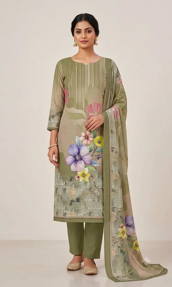 Olive_Lawn_Cotton_Unstitched_Kurta_Set_Material_For_Women