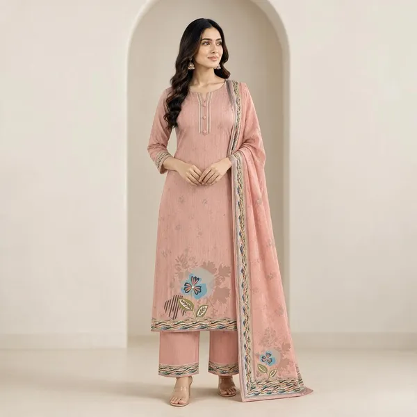 Peach_Lawn_Cotton_Unstitched_Kurta_Set_Material_For_Women