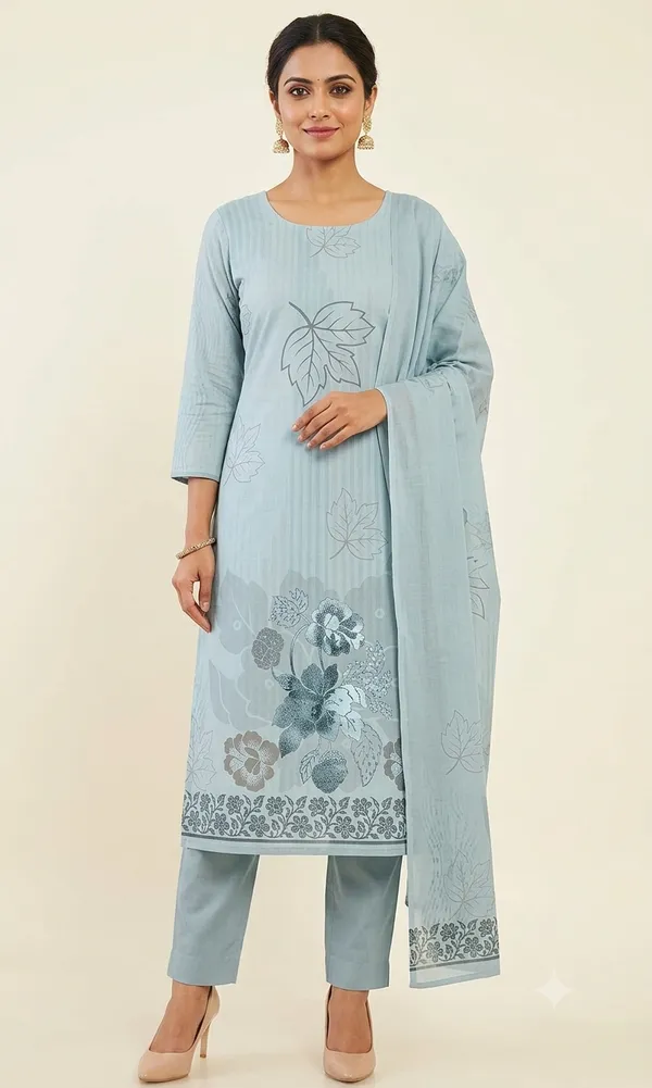 Light_Blue_Lawn_Cotton_Unstitched_Kurta_Set_Material_For_Women