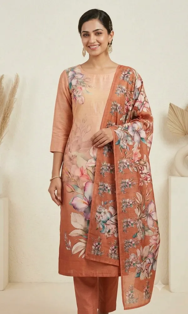 Peach_Lawn_Cotton_Unstitched_Kurta_Set_Material_For_Women