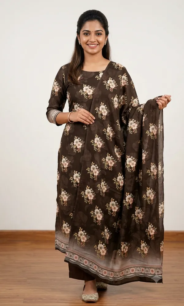 Brown_Crepe_Unstitched_Suit_Set_For_Women