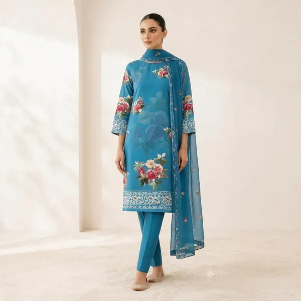 Blue_Lawn_Cotton_Unstitched_Kurta_Set_Material_For_Women