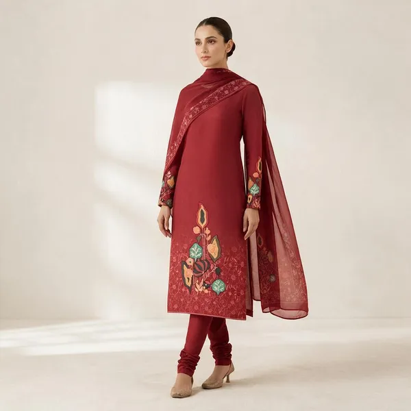 Maroon_Crepe_Unstitched_Kurta_Set_Material_For_Women