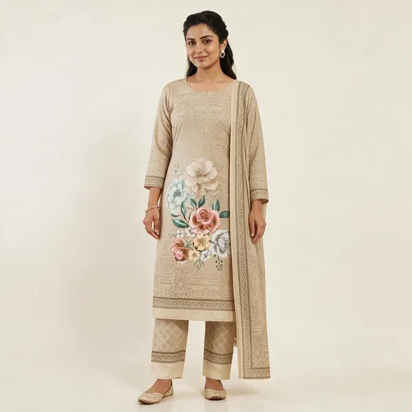 Beige_Lawn_Cotton_Unstitched_Kurta_Set_Material_For_Women