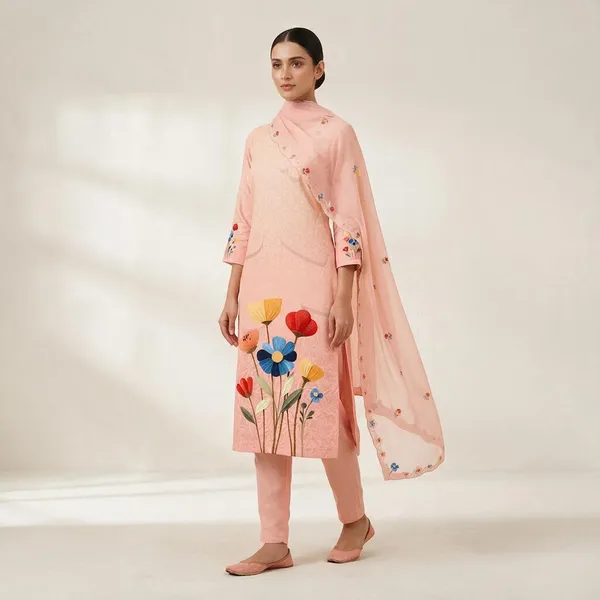 Peach_Lawn_Cotton_Unstitched_Kurta_Set_Material_For_Women