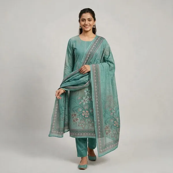 Teal_Lawn_Cotton_Unstitched_Kurta_Set_Material_For_Women