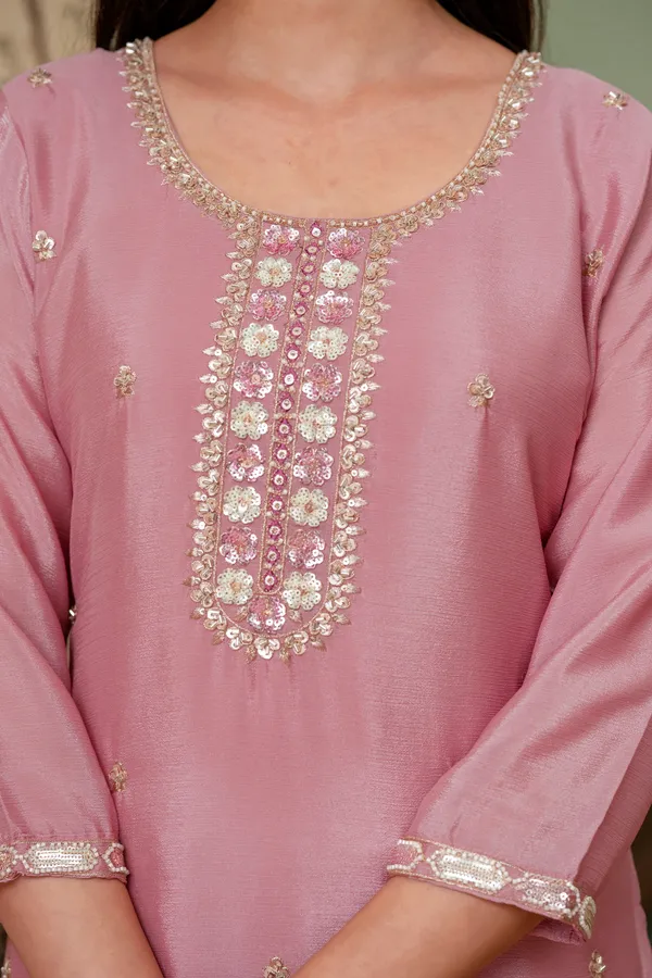 Pink_Embroidered_Kurta_Set_For_Women