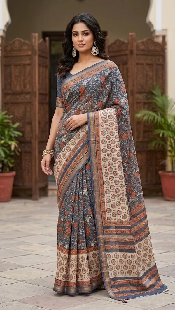 Maheshwari_Silk_Festive_Paisley_Floral_Print_Saree
