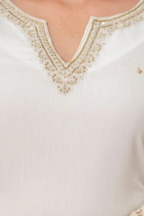 Pearl_White_Premium_Mul_Chanderi_Kurta_Pant_Set