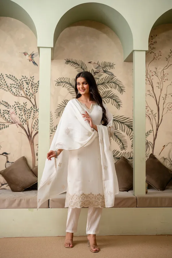 Pearl_White_Premium_Mul_Chanderi_Kurta_Pant_Set