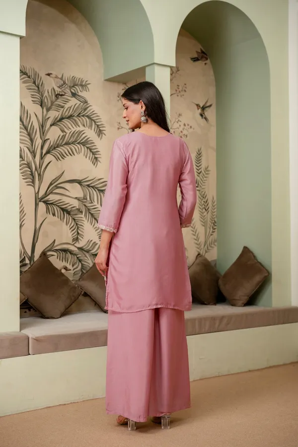 Lavender_Premium_Chinon_Kurta_Sharara_Set