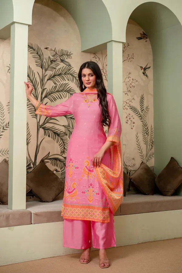 Light_Pink_Premium_Mul_Chanderi_Kurta_Pant_Set