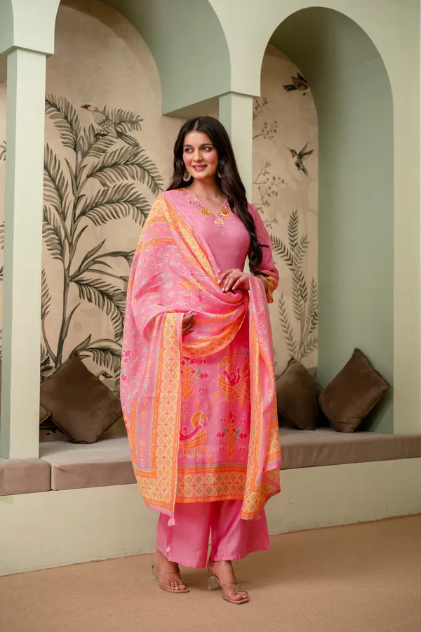 Light_Pink_Premium_Mul_Chanderi_Kurta_Pant_Set