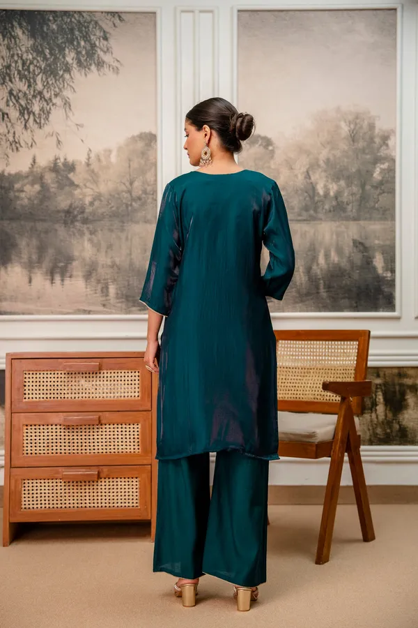 Dark_Rama_Green_Tissue_Simar_Kurta_Pant_Set