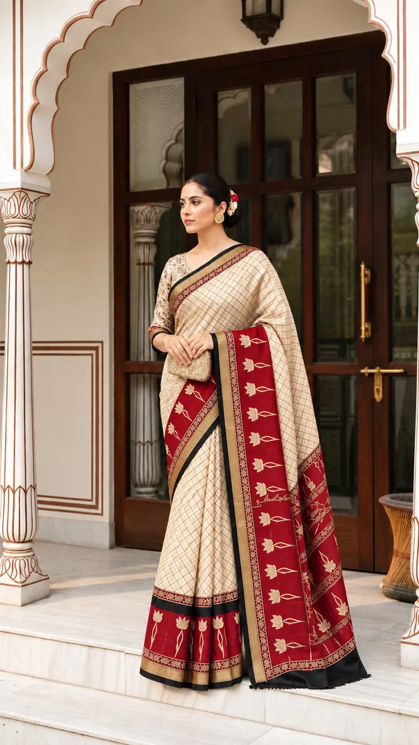 Neehar_Jaipur_Gulmohar_Grace_Silk_Saree_Royal_Maroon