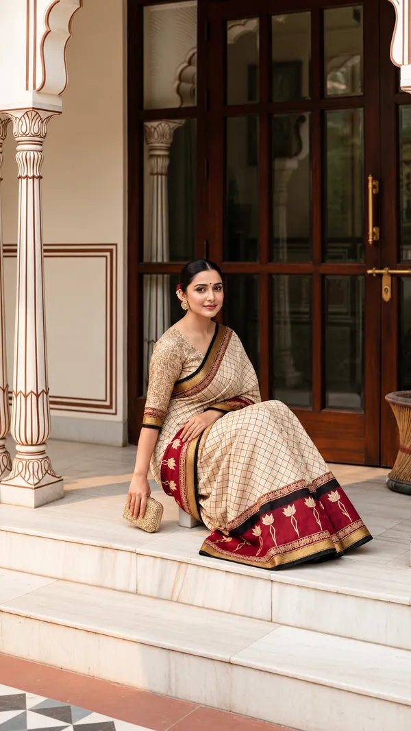 Neehar_Jaipur_Gulmohar_Grace_Silk_Saree_Royal_Maroon