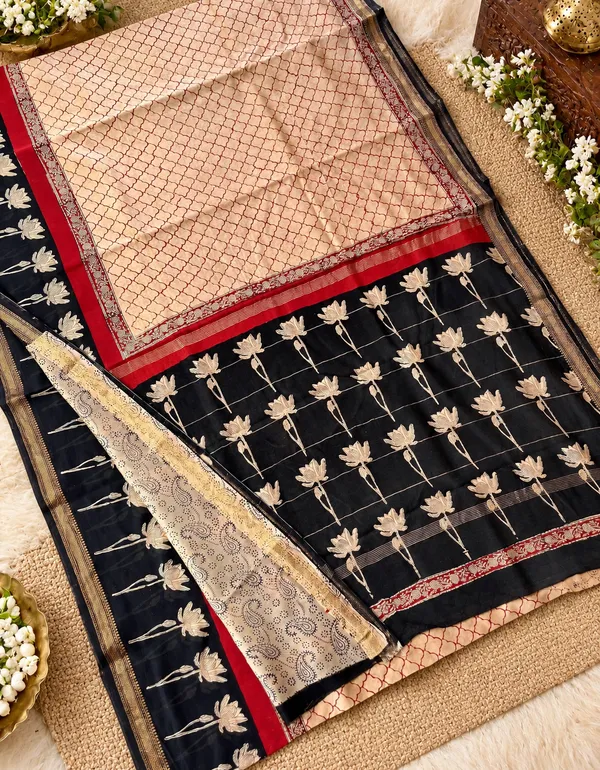 Neehar_Jaipur_Shahi_Kamal_Maheshwari_Silk_Saree_Cream_Beige