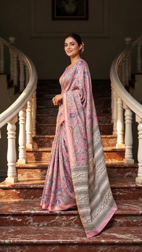 Neehar_Jaipur_Gulabi_Gulzar_Maheshwari_Silk_Saree_Rose_Pink