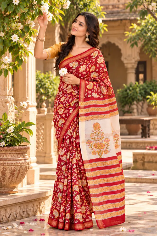 Neehar_Jaipur_Gulnaar_Royale_Ruby_Maroon_Maheshwari_Silk_Saree