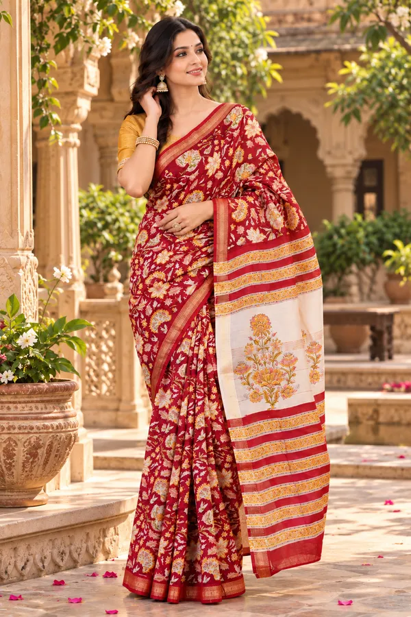 Neehar_Jaipur_Gulnaar_Royale_Ruby_Maroon_Maheshwari_Silk_Saree