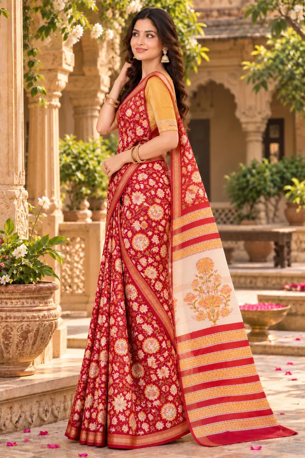 Neehar_Jaipur_Gulnaar_Royale_Ruby_Maroon_Maheshwari_Silk_Saree
