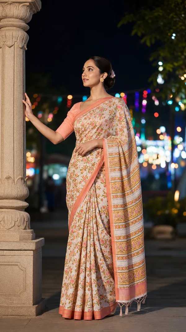 Neehar_Jaipur_Gulabi_Meher_Ivory_Blush_Pink_Maheshwari_Silk_Saree