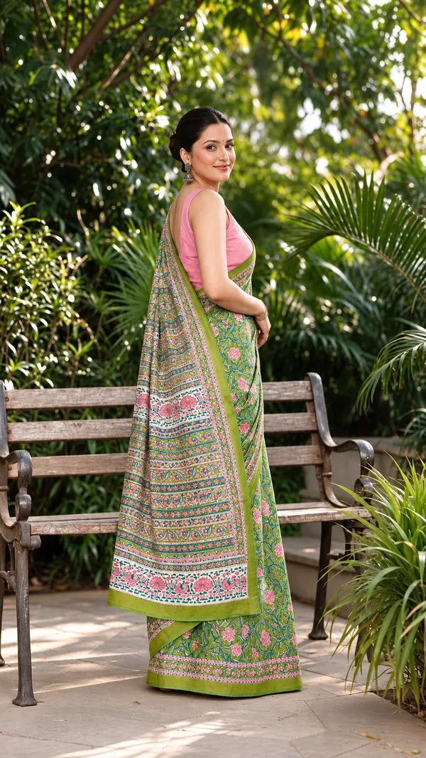 Neehar_Jaipur_Pankhuri_Vanya_Mehendi_Green_Maheshwari_Silk_Saree
