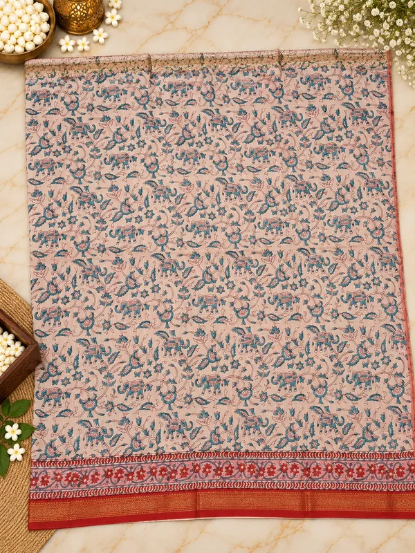 Red_Maheshwari_Silk_Geometric_Print_Saree_For_Women